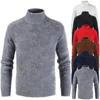 Brand Mohair Sweater Men 2019 Winter Fashion Solid Turtleneck Pullover Slim Knitted Warm Jersey Hombre Elastic Men's Clothing
Brand Mohair Sweater Men 2019 Winter Fashion Solid Turtleneck Pullover Slim Knitted Warm Jersey Hombre Elastic Men's Clothing