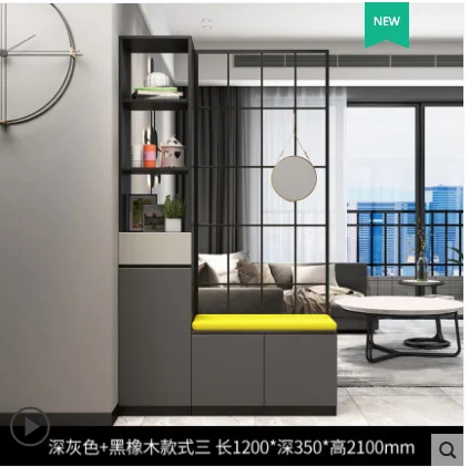 Wine cabinet modern simple iron screen living room partition cabinet entrance hall cabinet porch cabinet shoe cabinet integrated Wine cabinet modern simple iron screen living room partition cabinet entrance hall cabinet porch cabinet shoe cabinet integrated