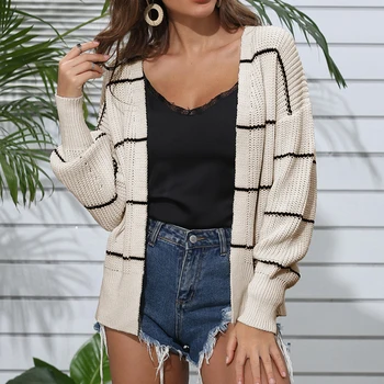 Women's Stripe Cardigan Women's Knitted Striped Long Cardigan Sweater Long Sleeve Female Sweaters Cardigans Spring Coat
Women's Stripe Cardigan Women's Knitted Striped Long Cardigan Sweater Long Sleeve Female Sweaters Cardigans Spring Coat