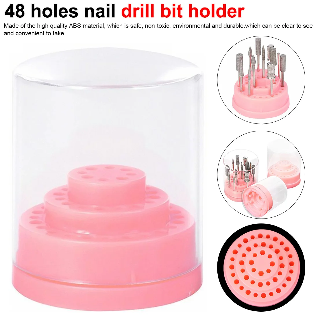 1 Set 48 Holes Stand Display Nail Drill Bit Box Organizer Container Manicure Tool Nail Drill Bits Holder
1 Set 48 Holes Stand Display Nail Drill Bit Box Organizer Container Manicure Tool Nail Drill Bits Holder