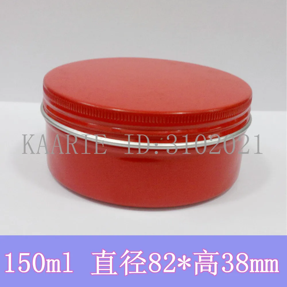 150g ML refillable box red empty round aluminum metal tin cans bottle cosmetic cream 82*38mm DIY jar Aluminum Pot | Красота и