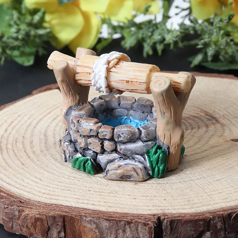 1 шт. DIY Миниатюрные садовые украшения винтажный домик водяная скважина