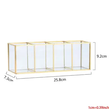 Golden Glass Makeup Brush Storage Barrel Pen Holder Storage Glass Copper Strip Mask Storage Case Golden Glass
Golden Glass Makeup Brush Storage Barrel Pen Holder Storage Glass Copper Strip Mask Storage Case Golden Glass