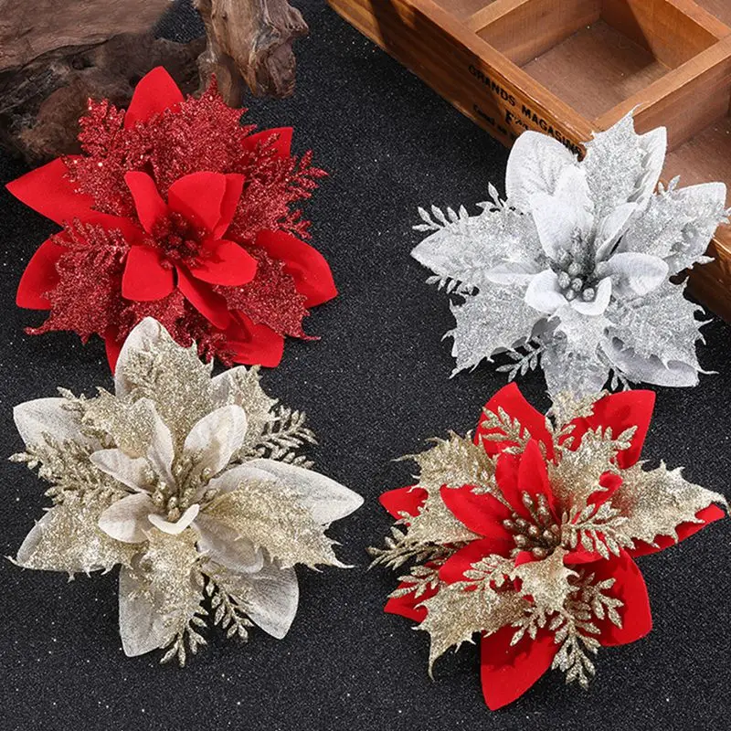 5pcs Christmas Artificial Flowers Glitter Fake Flowers Merry Christmas Decorations For Home 2022 Xmas Ornaments New Year Decor
5pcs Christmas Artificial Flowers Glitter Fake Flowers Merry Christmas Decorations For Home 2022 Xmas Ornaments New Year Decor