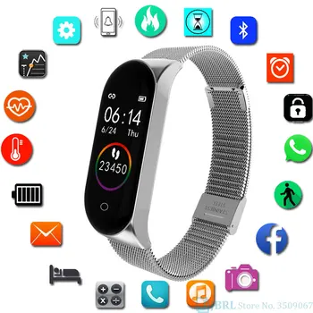 Smart Watch Stainless Steel Smart Clock Blood-Pressure Monitor Ios Android SmartWatch Activity Fitness Tracker for Men and Women
Smart Watch Stainless Steel Smart Clock Blood-Pressure Monitor Ios Android SmartWatch Activity Fitness Tracker for Men and Women