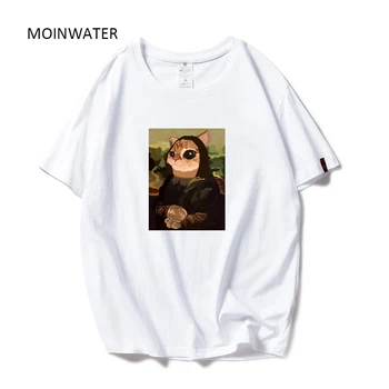 MOINWATER New Women Cartoon Cat T shirts Female 2020 Fashionable Letter Pattern Tees Short Sleeve Lady Summer Tops MT19130 
MOINWATER New Women Cartoon Cat T shirts Female 2020 Fashionable Letter Pattern Tees Short Sleeve Lady Summer Tops MT19130