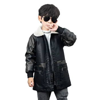 Boys Plus Velvet Leather Jacket 2020 Autumn Winter Children Mid-length Color Matching Motorcycle Leather Coats
Boys Plus Velvet Leather Jacket 2020 Autumn Winter Children Mid-length Color Matching Motorcycle Leather Coats