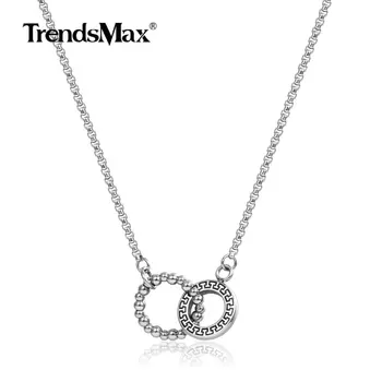 Unique Design Simple Elegant Necklace Stainless Steel Box Link Chain Necklace Intertwined Circles Choker Gift for Women TNS005
Unique Design Simple Elegant Necklace Stainless Steel Box Link Chain Necklace Intertwined Circles Choker Gift for Women TNS005