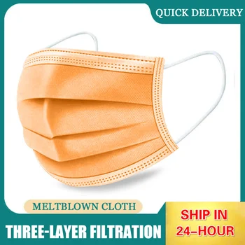 10/50/100/200pcs Disposable Orange Face Mask 3 Layers Filter Breathable Gauze Mask With Elastic Earloop Adult Face Mouth Masks
10/50/100/200pcs Disposable Orange Face Mask 3 Layers Filter Breathable Gauze Mask With Elastic Earloop Adult Face Mouth Masks