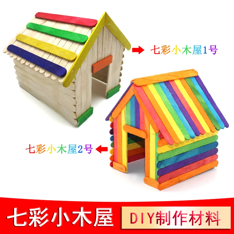 Colorful wooden house Creative DIY house small production assembling material package set Homemade building model toy
Colorful wooden house Creative DIY house small production assembling material package set Homemade building model toy