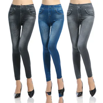 2019 Europe and the United States autumn and winter new classic women's solid color thin section Slim feet denim leggings 
2019 Europe and the United States autumn and winter new classic women's solid color thin section Slim feet denim leggings