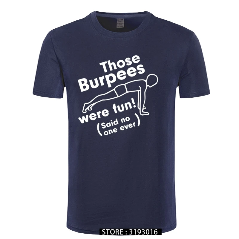 Футболка кроссфита с надписью "The Burpees was Fun" мужские летние хлопковые топы