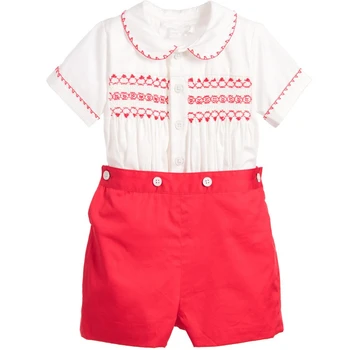 2020 Baby Boy Summer Clothes Set Infant Hand Made Smocked Shirt+Short Pants Prince Spanish Baby Clothing Suit Birthday Outfits
2020 Baby Boy Summer Clothes Set Infant Hand Made Smocked Shirt+Short Pants Prince Spanish Baby Clothing Suit Birthday Outfits