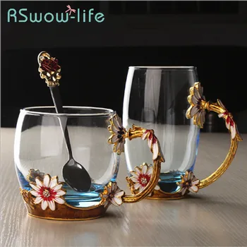 Household Products Creative Colorful Glass Heat-resistant Glass Water Cup Light Luxury Afternoon Flower Tea Cup For Drinkware
Household Products Creative Colorful Glass Heat-resistant Glass Water Cup Light Luxury Afternoon Flower Tea Cup For Drinkware