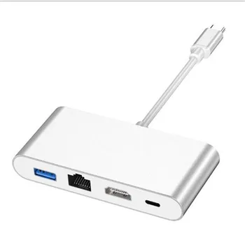 4in1 USB-C USB Type C to HDMI Adapter Convert to HDMI 4K USB 3.0 RJ45 Gigabit Ethernet USB-C Female Data Charging Hub Adapter
4in1 USB-C USB Type C to HDMI Adapter Convert to HDMI 4K USB 3.0 RJ45 Gigabit Ethernet USB-C Female Data Charging Hub Adapter