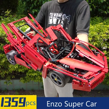 1359pcs Racers Ferrare Enzo Super Car Building Blocks 1:10 Scale Sports Car Model Compatible Technic 8653 Bricks Toy
1359pcs Racers Ferrare Enzo Super Car Building Blocks 1:10 Scale Sports Car Model Compatible Technic 8653 Bricks Toy