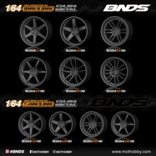 BNDS 1/64 ABS Wheels Rubber Tires by GUN METAL Assembly Rims Modified Parts JDM VIP Style for Model Car Vehicle 4pcs Set 
BNDS 1/64 ABS Wheels Rubber Tires by GUN METAL Assembly Rims Modified Parts JDM VIP Style for Model Car Vehicle 4pcs Set