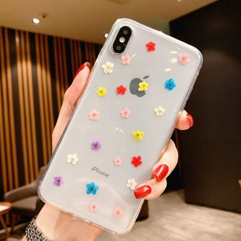 Real Flowers Dried Colorful Small Flowers Transparent Soft TPU Cover For Coque iPhone 11 Pro Max X 6 6S 7 8 plus XS Max XR Case 
Real Flowers Dried Colorful Small Flowers Transparent Soft TPU Cover For Coque iPhone 11 Pro Max X 6 6S 7 8 plus XS Max XR Case