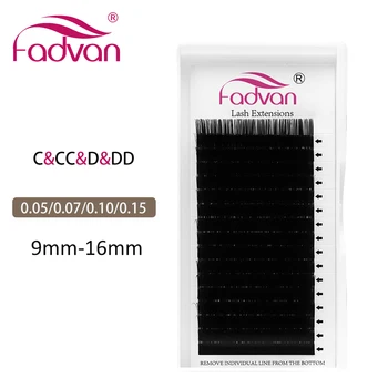 

Fadvan New 16 Lines Faux Mink Natural Eyelashes Extensions C/CC/D/DD Curl Individual Makeup Lashes Extension for Buidling