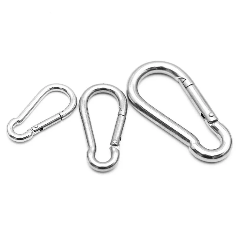 304 Stainless Steel Spring Carabiner Snap Hook Keychain Quick Link Lock Buckle Safety for Sandbag Hammock Hanging M5-M8
304 Stainless Steel Spring Carabiner Snap Hook Keychain Quick Link Lock Buckle Safety for Sandbag Hammock Hanging M5-M8