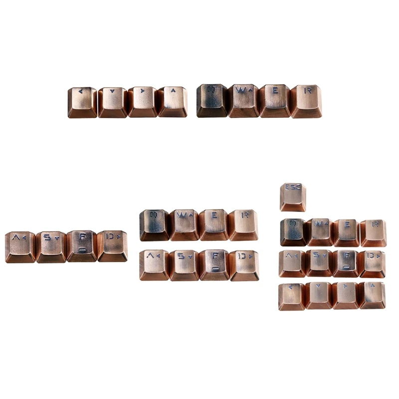 Replaceable Red Bronze Mechanical Keyboard Metal Keycaps Pervious to light Keypress QWERASDF Key Cap Light Transmission
Replaceable Red Bronze Mechanical Keyboard Metal Keycaps Pervious to light Keypress QWERASDF Key Cap Light Transmission