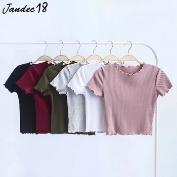 Summer Casual Solid Knit Wood Ears O Neck tight Short Sleeve Short T Tshirt Bodycon Elastic Slim Tops T Shirts Women Clothes
Summer Casual Solid Knit Wood Ears O Neck tight Short Sleeve Short T Tshirt Bodycon Elastic Slim Tops T Shirts Women Clothes