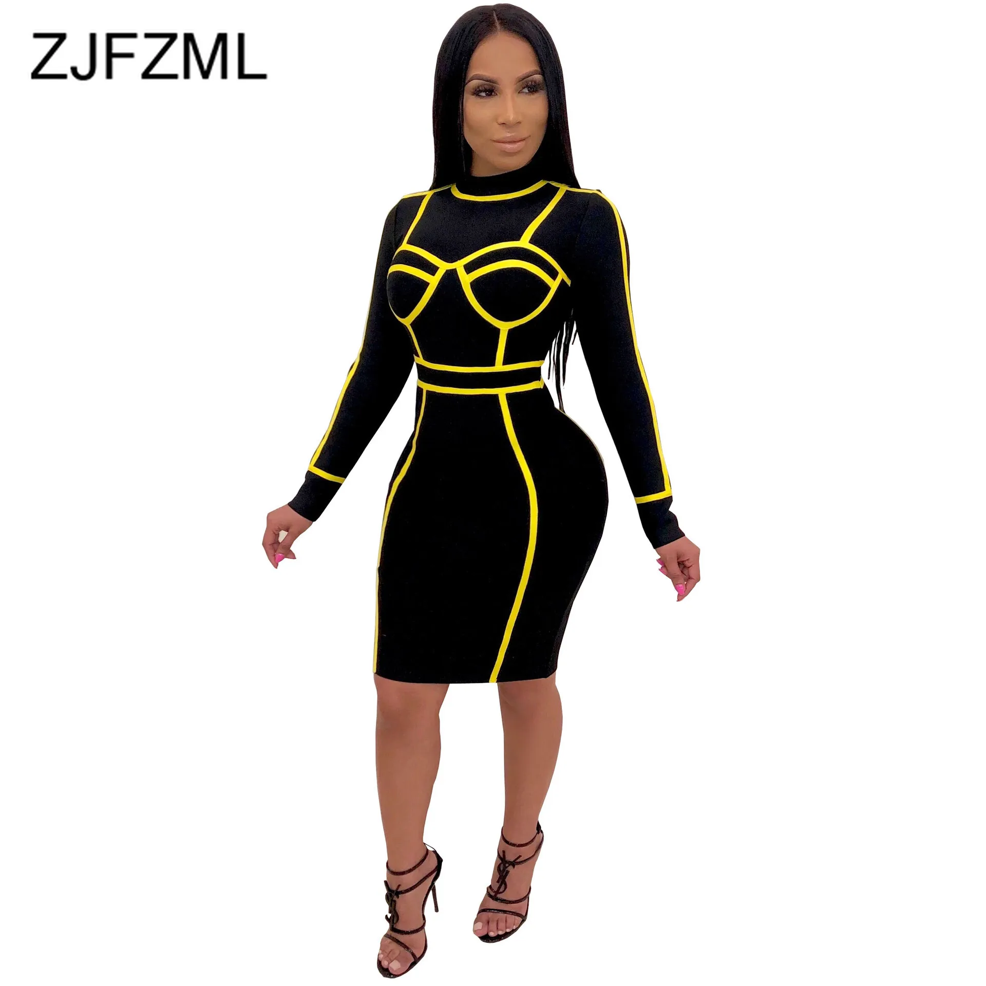 Plus Size Elegant Pencil Dresses For Women Fluorescent Color Striped Print Bodycon Dress Sexy Full Sleeve Club Party Midi Dress
Plus Size Elegant Pencil Dresses For Women Fluorescent Color Striped Print Bodycon Dress Sexy Full Sleeve Club Party Midi Dress