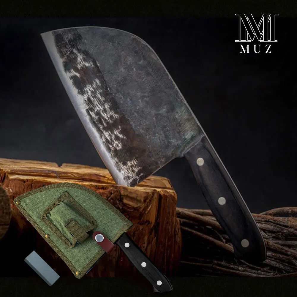 Full Tang Chinese Chef Knife Handmade Forged High-carbon Clad Steel Kitchen Knives Cleaver Filleting Slicing Broad Butcher knife
Full Tang Chinese Chef Knife Handmade Forged High-carbon Clad Steel Kitchen Knives Cleaver Filleting Slicing Broad Butcher knife