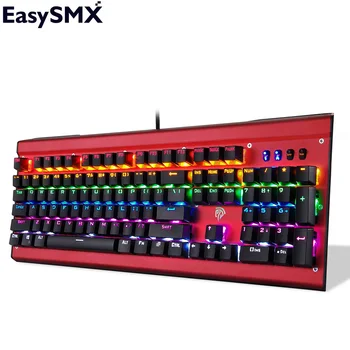 EasySMX SI-2029 Mechanical Keyboard LED Customizable Backlight 50 Million Keystrokes Life 104 Key N-Key Rollover For PC Gamers
EasySMX SI-2029 Mechanical Keyboard LED Customizable Backlight 50 Million Keystrokes Life 104 Key N-Key Rollover For PC Gamers