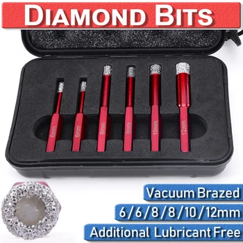6Pcs 6-12mm Hex Dry Diamond Core Drill Bit Set Use For Glass Tile Marble Granite Core Hole Saw Drill Bits Electric Drilling Tool
6Pcs 6-12mm Hex Dry Diamond Core Drill Bit Set Use For Glass Tile Marble Granite Core Hole Saw Drill Bits Electric Drilling Tool