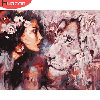 HUACAN Oil Painting Animal Drawing On Canvas HandPainted Art Gift DIY Picture Paint By Number Lion And Girl Kits Home Decoration
HUACAN Oil Painting Animal Drawing On Canvas HandPainted Art Gift DIY Picture Paint By Number Lion And Girl Kits Home Decoration