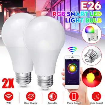 E27 E26 B22 RGBW Smart LED Light Bulb 7W WiFi IOS Android Amazon Alexa Google Lamp AC85-265V
E27 E26 B22 RGBW Smart LED Light Bulb 7W WiFi IOS Android Amazon Alexa Google Lamp AC85-265V