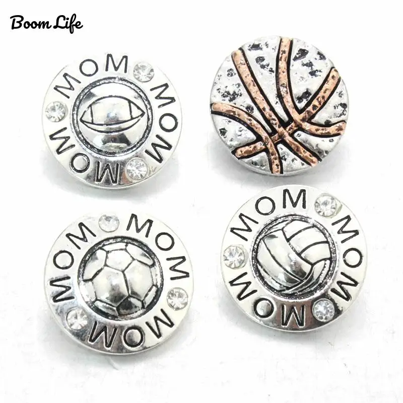 10 Pcs/lot Snap Jewelry Buttons Mom Ball Rhinestone 18mm Fit Bracelets Women button jewelry 010606 | Украшения и аксессуары
