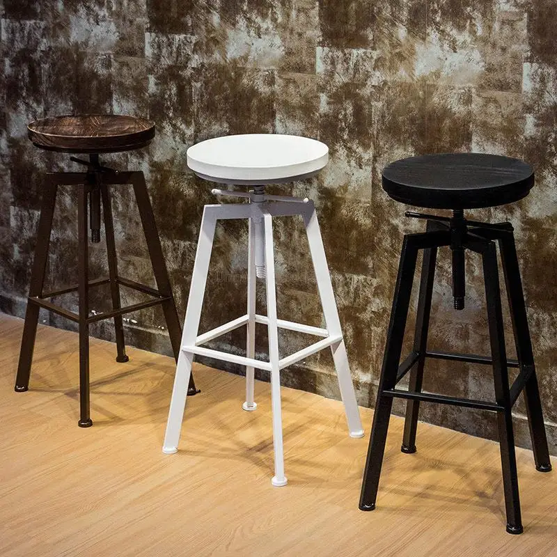 1pcs New Retro Round Wood+Metal Stools Height Adjustable Bar Stools Counter Height Swivel Stool Best Quality
1pcs New Retro Round Wood+Metal Stools Height Adjustable Bar Stools Counter Height Swivel Stool Best Quality