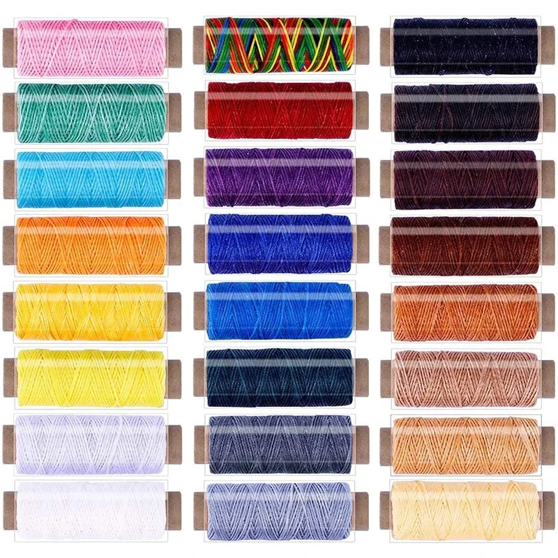 LMDZ 24PCS 55Yards Leathercraft Waxed Thread-Practical Stitching Thread for Leather Craft DIY, Bookbinding, Shoe Repairing
LMDZ 24PCS 55Yards Leathercraft Waxed Thread-Practical Stitching Thread for Leather Craft DIY, Bookbinding, Shoe Repairing