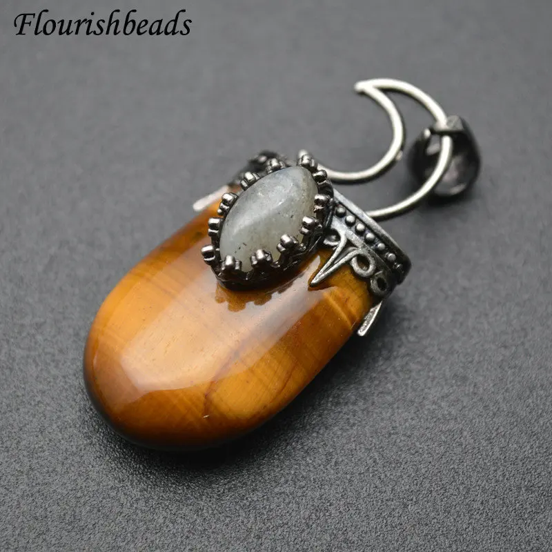 New Arrival Natural Gemstone Pendant Fit Necklace Vintage Jewelry DIY Stuff Tiger Eye / Lapis / Agate / Crystal / Labradorite 
New Arrival Natural Gemstone Pendant Fit Necklace Vintage Jewelry DIY Stuff Tiger Eye / Lapis / Agate / Crystal / Labradorite