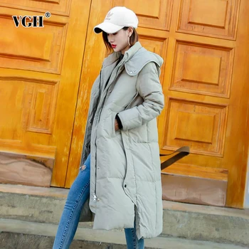 VGH Patchwork Casual Cotton Coat For Women Sustans Hooded Long Sleeve Elegant Thick Midi Coats Female Fashion Clothing 2020 New
VGH Patchwork Casual Cotton Coat For Women Sustans Hooded Long Sleeve Elegant Thick Midi Coats Female Fashion Clothing 2020 New