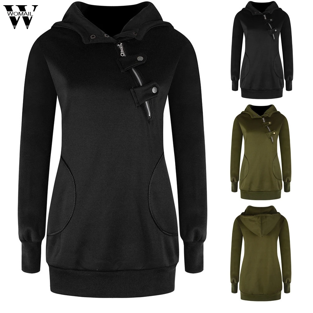Womail Sweatshirts winter Women Explosion Solid Casual zipper Sweatshirt Fashion Slim fit high quality Long Sweatshirt capuche
Womail Sweatshirts winter Women Explosion Solid Casual zipper Sweatshirt Fashion Slim fit high quality Long Sweatshirt capuche