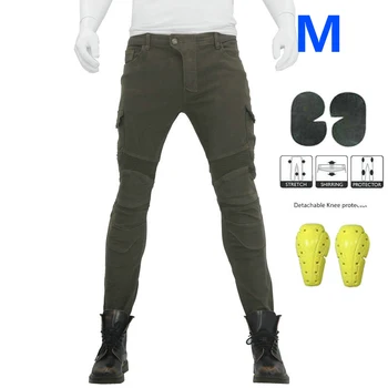Motorcycle Motorbike Jeans Denim Biker Army Green Trousers Combat Pants+Pads Set
Motorcycle Motorbike Jeans Denim Biker Army Green Trousers Combat Pants+Pads Set