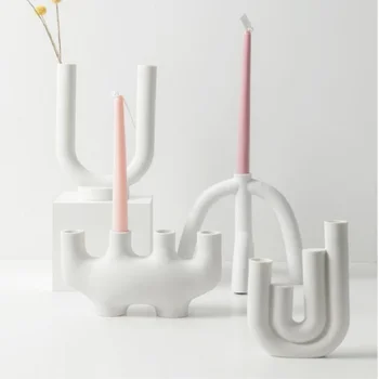 Nordic Creative Ceramic Candlestick White Candle Holders Table Candelabra Desktop Decorations Handmade Crafts Home Ornament
Nordic Creative Ceramic Candlestick White Candle Holders Table Candelabra Desktop Decorations Handmade Crafts Home Ornament
