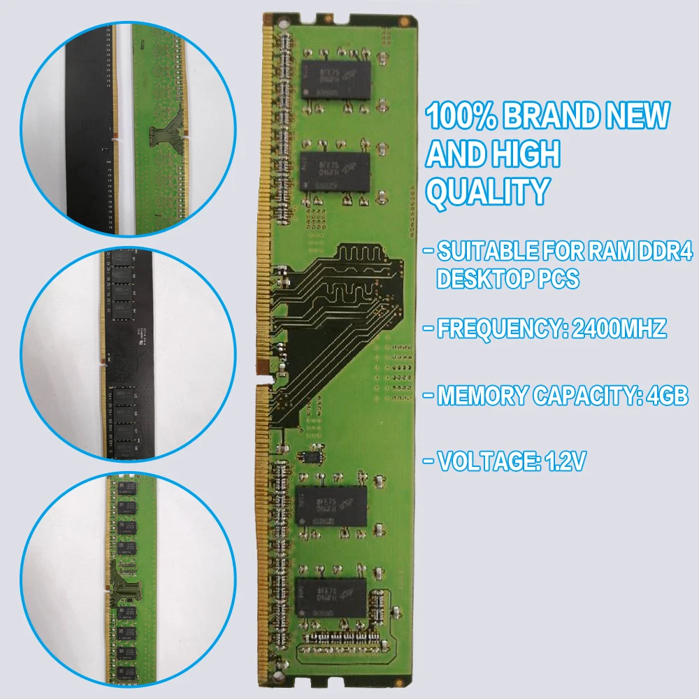 For PC Computer Motherboard 1pc DDR4 Desktop Memory Strip 2400MHz PC4-19200 288 Pin Memories Module Pohiks
For PC Computer Motherboard 1pc DDR4 Desktop Memory Strip 2400MHz PC4-19200 288 Pin Memories Module Pohiks