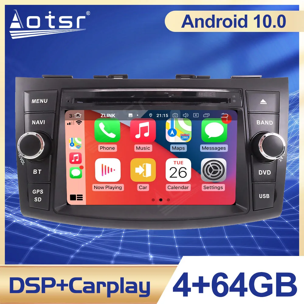 Автомобильный GPS-навигатор PX5/PX6 Android 10 0 для SUZUKI SWIFT 2011-2016 автомагнитола стерео
