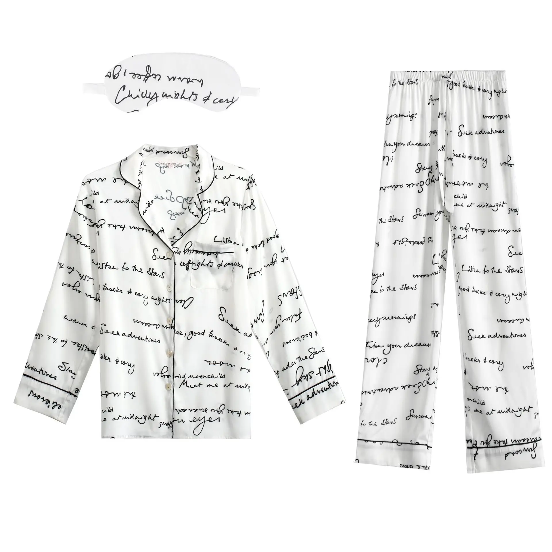 High quality New satins silk sleepwear women pajamas sets elegance long sleeve trousers women pijamas 3pcs pyjamas sets
High quality New satins silk sleepwear women pajamas sets elegance long sleeve trousers women pijamas 3pcs pyjamas sets