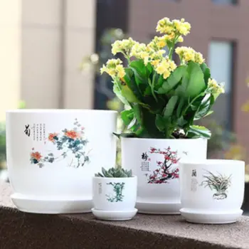 Ceramic Round Resin Flowerpot Succulent pot Cactus Planter Pots with Drainage Hole Container Planter for Home Garden Decoration
Ceramic Round Resin Flowerpot Succulent pot Cactus Planter Pots with Drainage Hole Container Planter for Home Garden Decoration