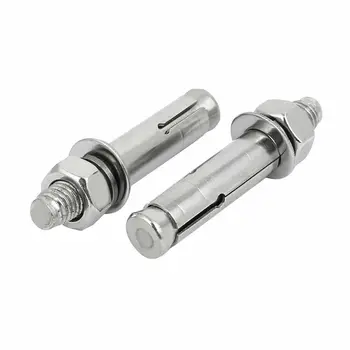 2pc M6x120 304 Stainless Steel Expansion Bolts Concrete Sleeve Anchors Nuts Bolt Fixing Masonry Brick Non Pourous Stone Silver
2pc M6x120 304 Stainless Steel Expansion Bolts Concrete Sleeve Anchors Nuts Bolt Fixing Masonry Brick Non Pourous Stone Silver