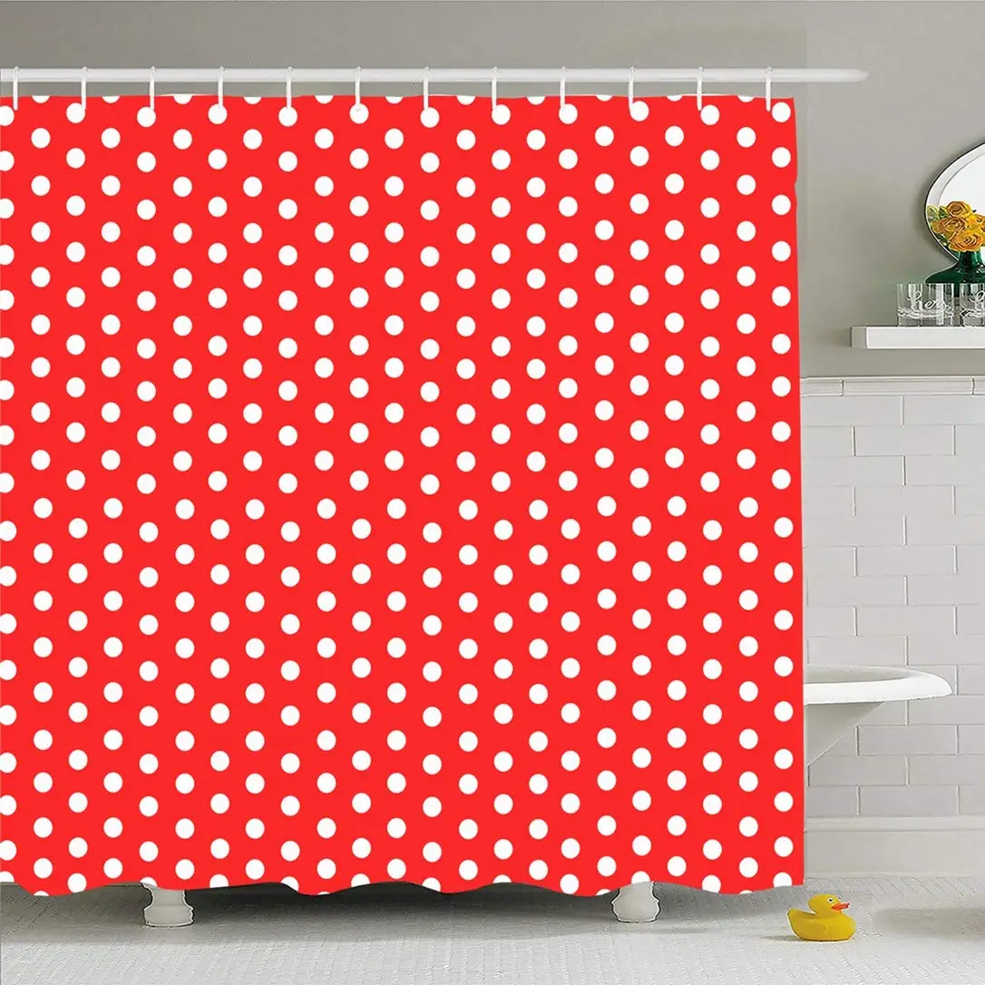 Shower Curtain Set with Hooks 66x72 Row Polka Dot Small Redwhite Scrapbook Pattern Holiday Abstract Wrapping Textures Modern
Shower Curtain Set with Hooks 66x72 Row Polka Dot Small Redwhite Scrapbook Pattern Holiday Abstract Wrapping Textures Modern