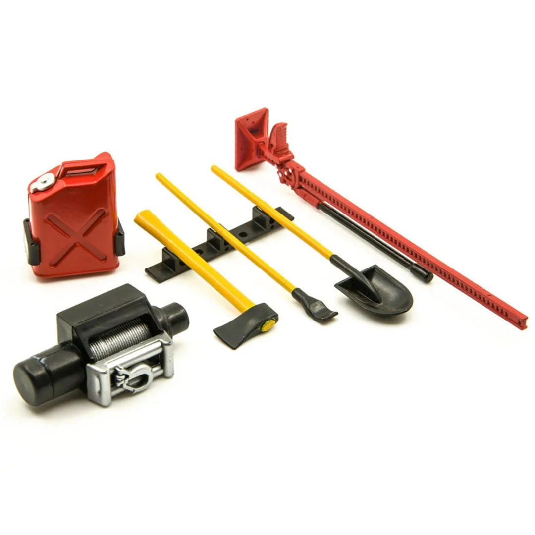 6Pcs 1/10 Scale Plastic Accessory Tools For SCX10 D90 RC Rock Crawler Truck Remote Control Toy Accessories