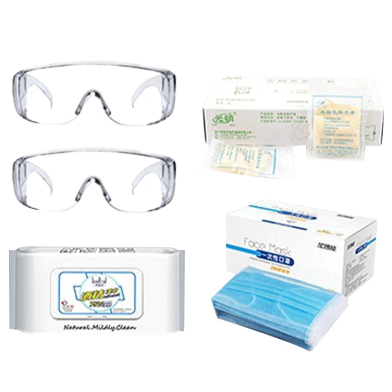 Anti-Spitting Goggles Unisex Goggles Shutters Anti-Fog Windproof Sand Glasses Disposable Rubber Gloves Masks Wet Tissue Set
Anti-Spitting Goggles Unisex Goggles Shutters Anti-Fog Windproof Sand Glasses Disposable Rubber Gloves Masks Wet Tissue Set