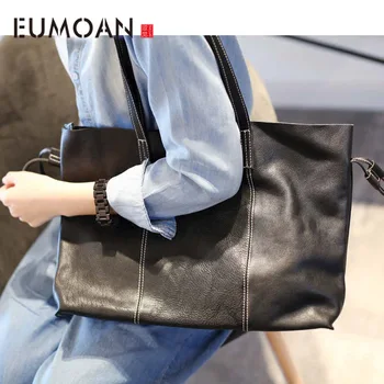 EUMOAN High-grade first layer cowhide bag female horizontal Tote bag women soft leather handbag cowhide leather simple casual ba
EUMOAN High-grade first layer cowhide bag female horizontal Tote bag women soft leather handbag cowhide leather simple casual ba