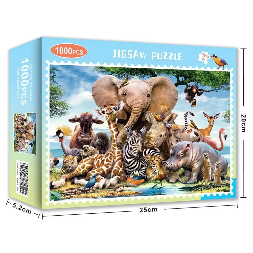 1000 Pieces Adult Children's DIY Educational Jigsaw Educational Interactive Animal Landscape World Puzzle Decompression Toy M8Y6
1000 Pieces Adult Children's DIY Educational Jigsaw Educational Interactive Animal Landscape World Puzzle Decompression Toy M8Y6